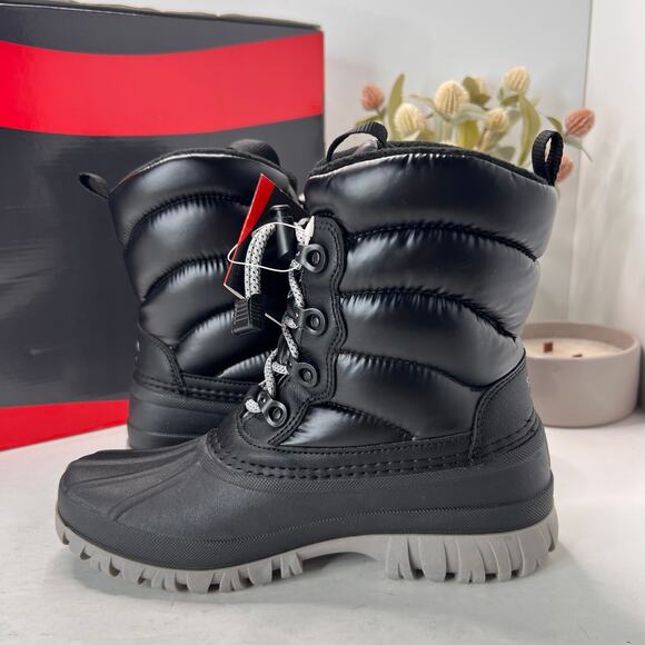 Storm by Cougar Cardiff N-Q Waterproof Puffy Snow Winter Boots Black Women 7 NWB - Picture 7 of 10